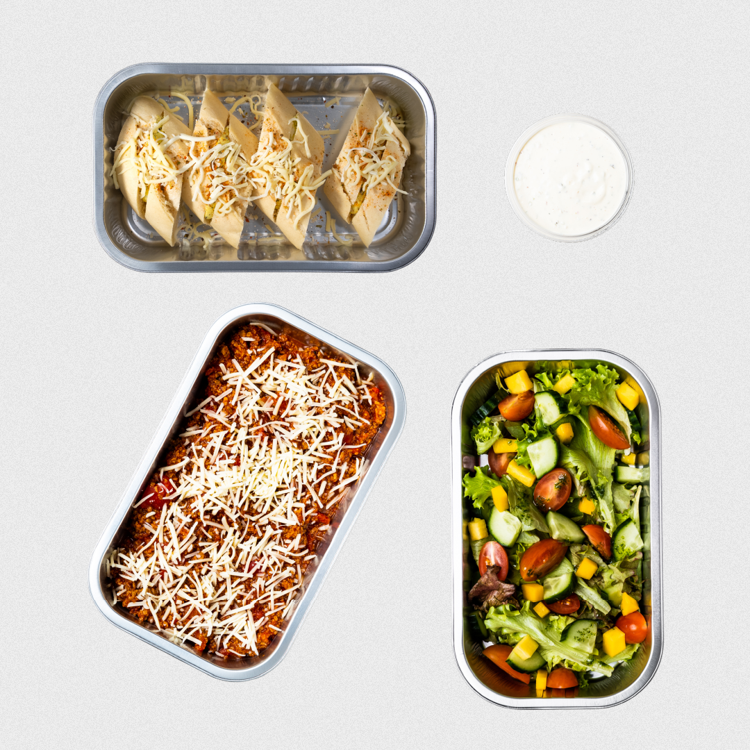 VEGAN LASAGNE MEÐ HVÍTLAUKSBRAUÐI